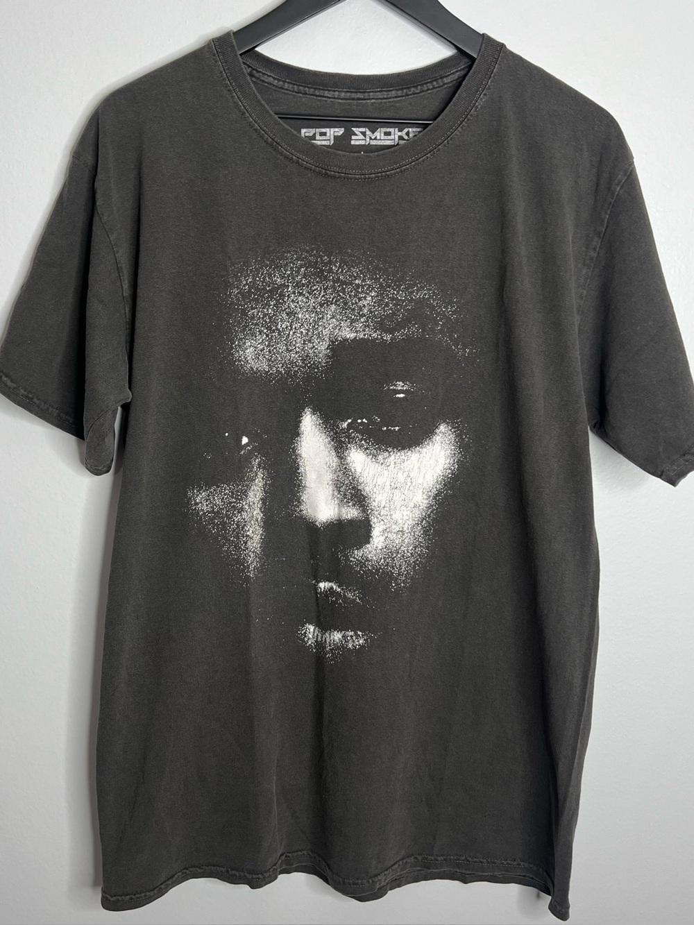 Pop Smoke Faith Album T Shirt Mens Large Faded Black The Smoke Will Never Clear
